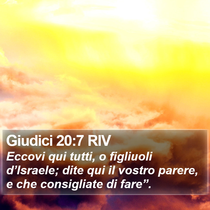 Giudici 20:7 RIV Bible Study