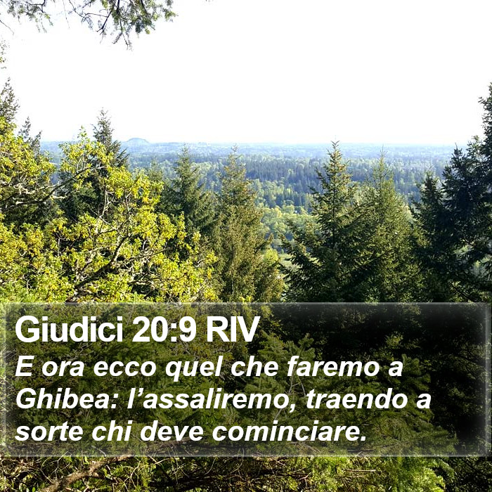 Giudici 20:9 RIV Bible Study