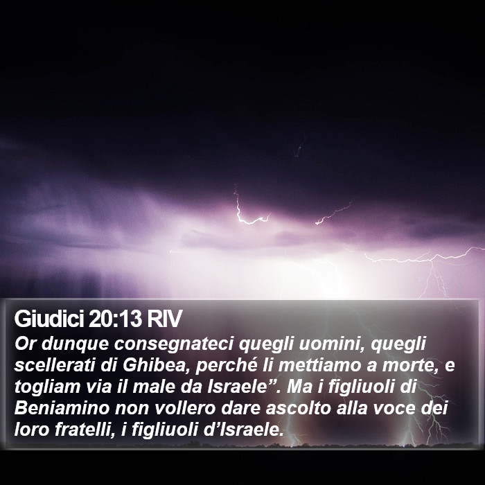Giudici 20:13 RIV Bible Study