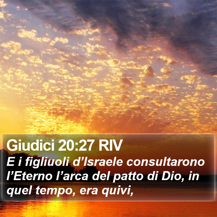 Giudici 20:27 RIV Bible Study