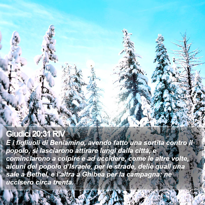 Giudici 20:31 RIV Bible Study