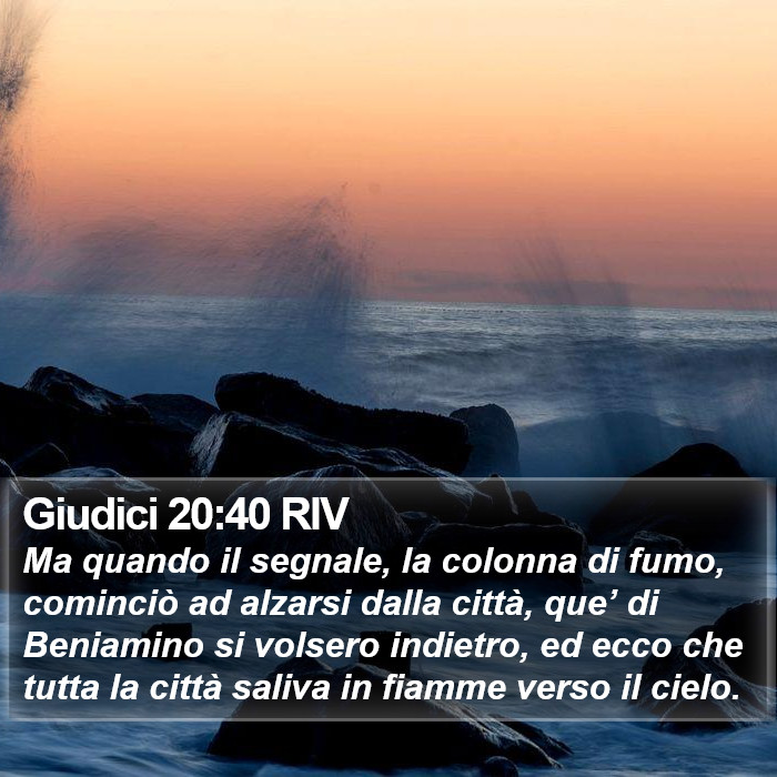 Giudici 20:40 RIV Bible Study