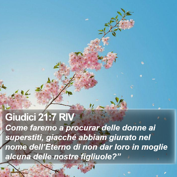 Giudici 21:7 RIV Bible Study