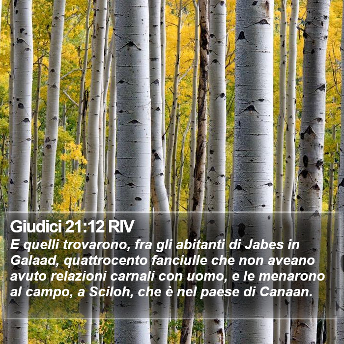 Giudici 21:12 RIV Bible Study