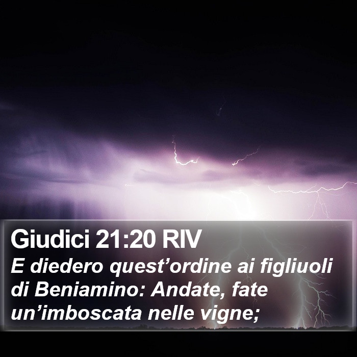 Giudici 21:20 RIV Bible Study