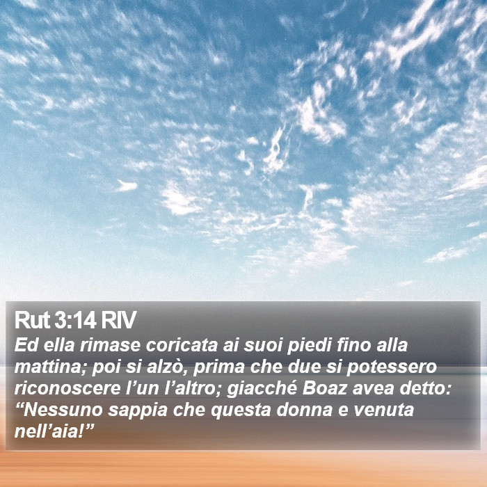 Rut 3:14 RIV Bible Study