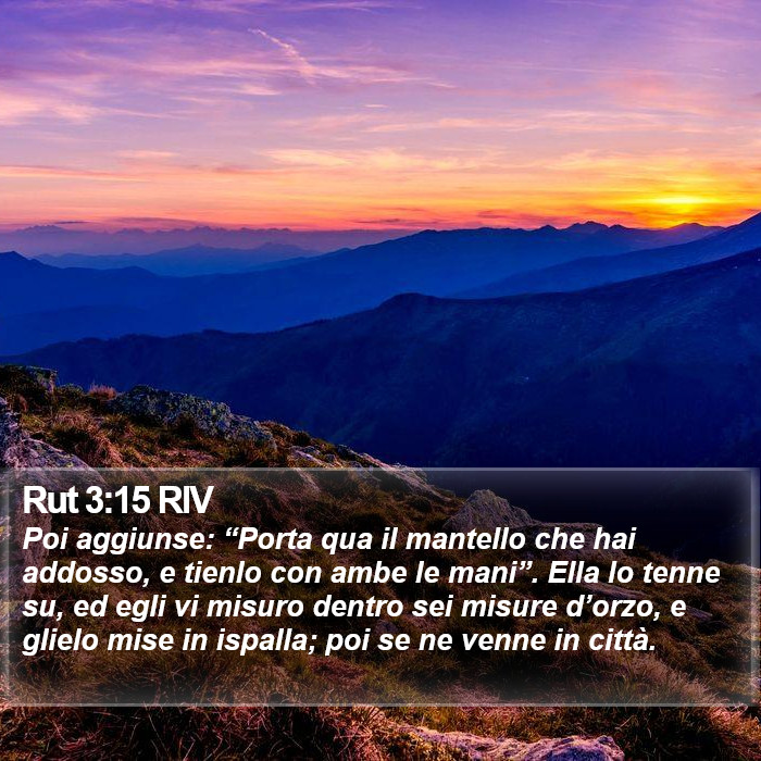 Rut 3:15 RIV Bible Study