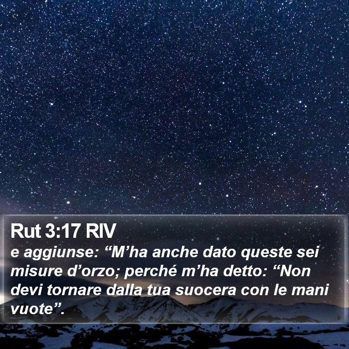 Rut 3:17 RIV Bible Study