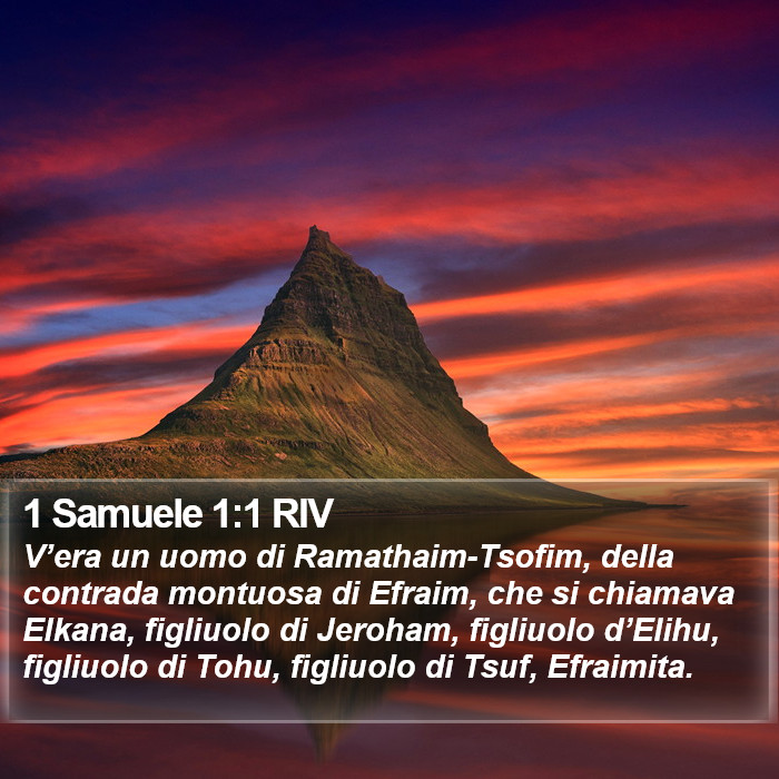 1 Samuele 1:1 RIV Bible Study