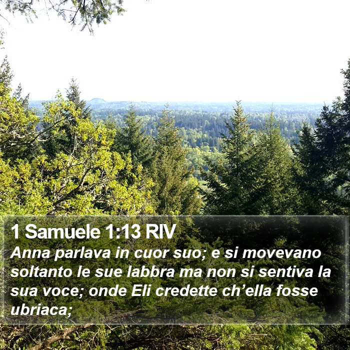 1 Samuele 1:13 RIV Bible Study