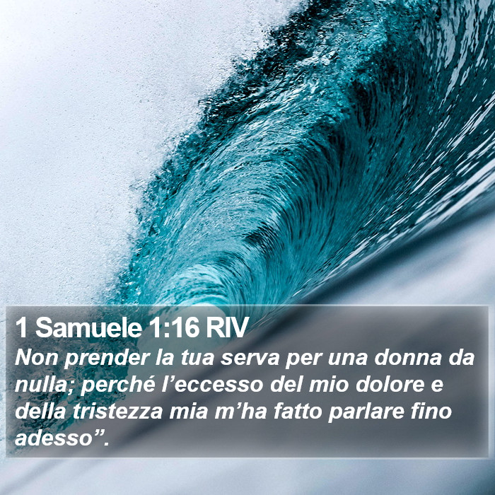 1 Samuele 1:16 RIV Bible Study