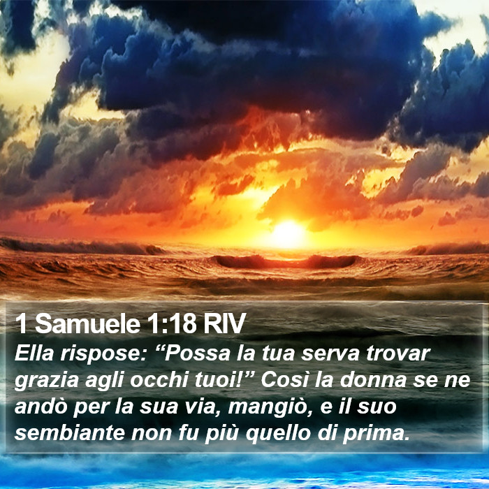 1 Samuele 1:18 RIV Bible Study