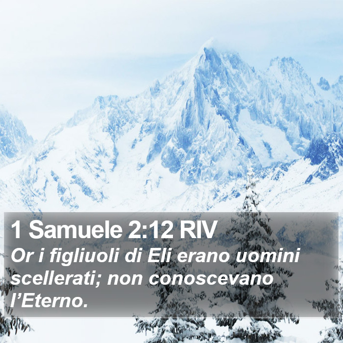 1 Samuele 2:12 RIV Bible Study