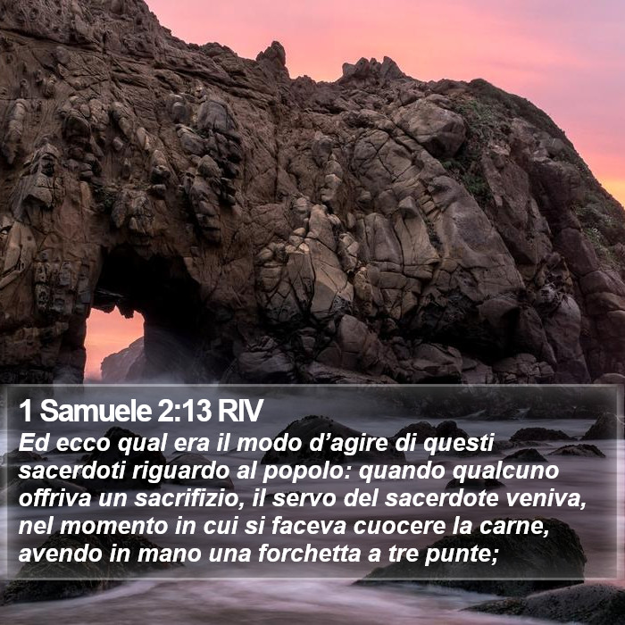 1 Samuele 2:13 RIV Bible Study