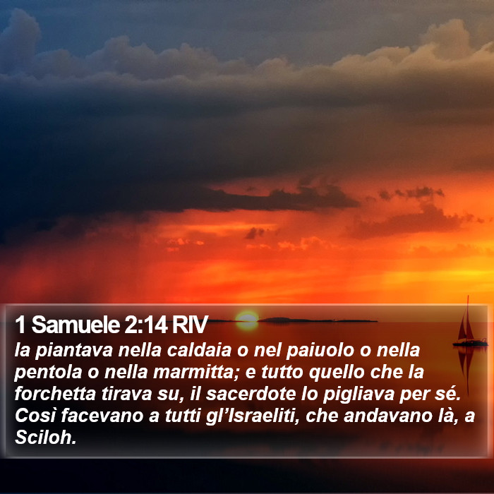 1 Samuele 2:14 RIV Bible Study