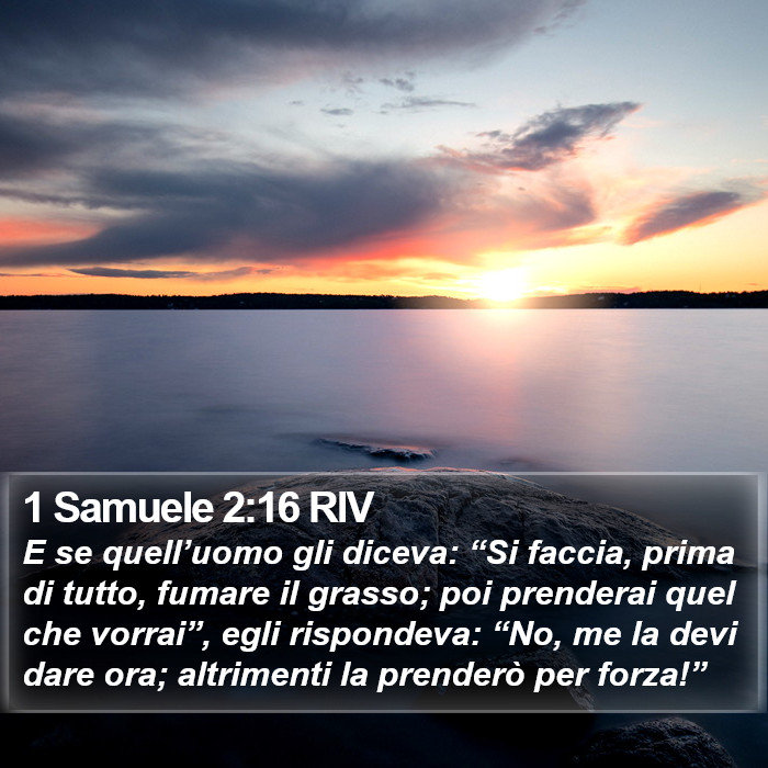 1 Samuele 2:16 RIV Bible Study