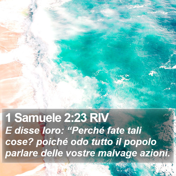 1 Samuele 2:23 RIV Bible Study