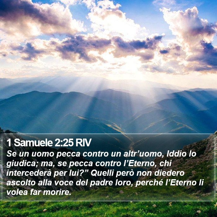 1 Samuele 2:25 RIV Bible Study