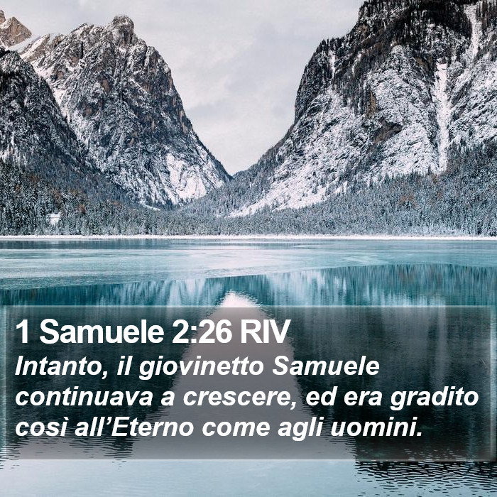 1 Samuele 2:26 RIV Bible Study