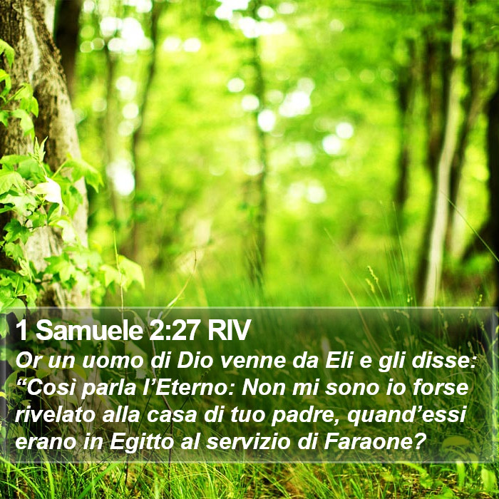 1 Samuele 2:27 RIV Bible Study