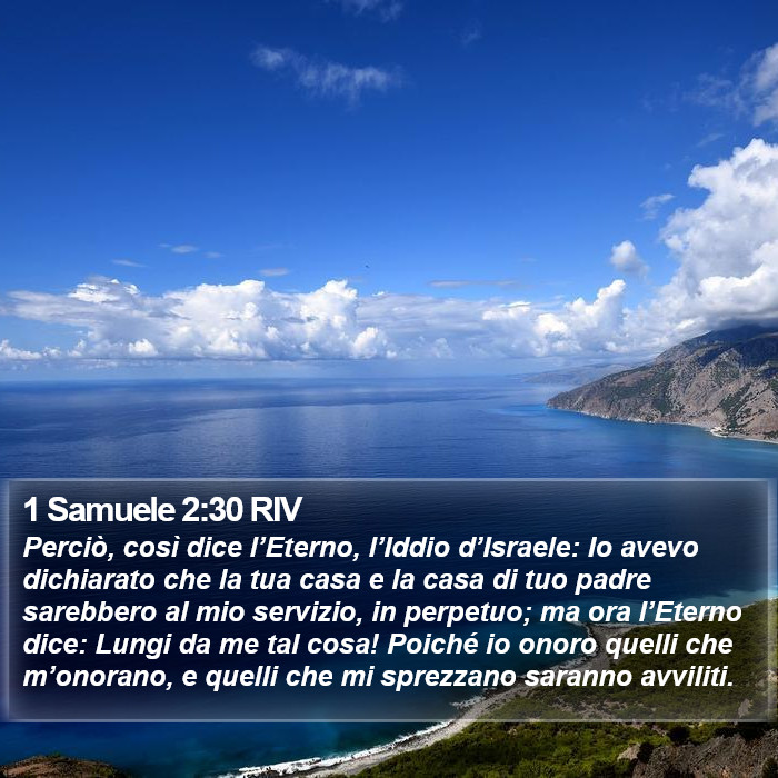 1 Samuele 2:30 RIV Bible Study