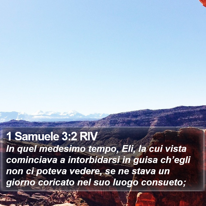 1 Samuele 3:2 RIV Bible Study