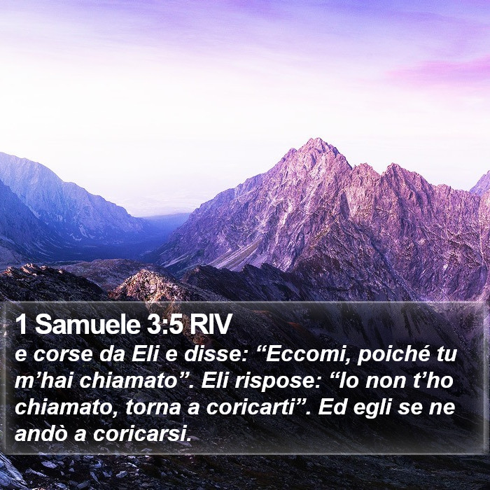 1 Samuele 3:5 RIV Bible Study