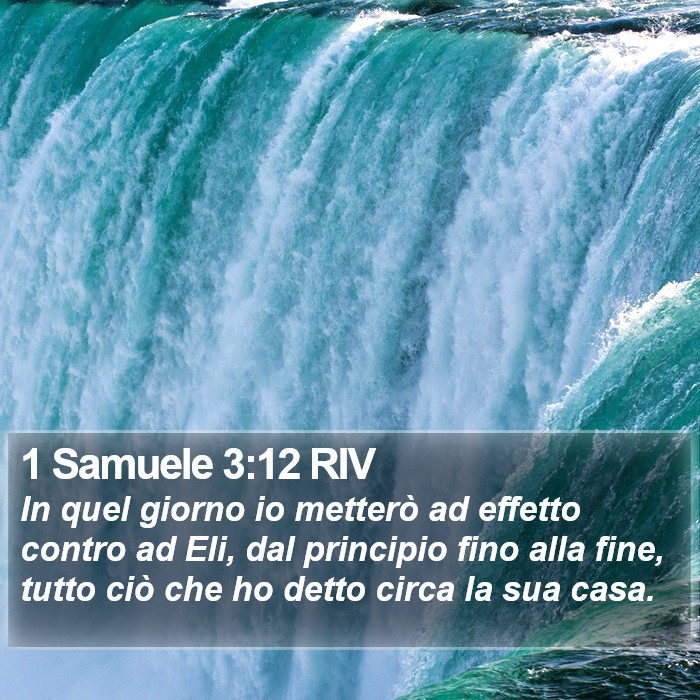 1 Samuele 3:12 RIV Bible Study