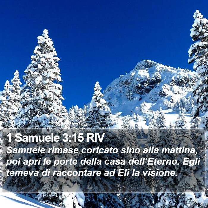 1 Samuele 3:15 RIV Bible Study