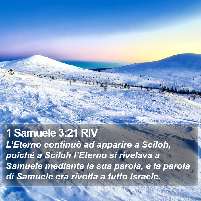 1 Samuele 3:21 RIV Bible Study