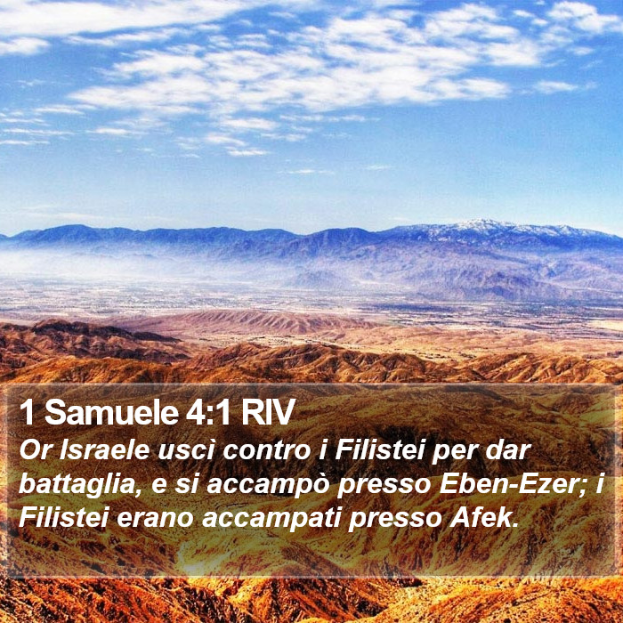 1 Samuele 4:1 RIV Bible Study