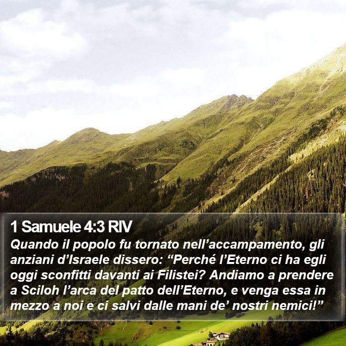 1 Samuele 4:3 RIV Bible Study