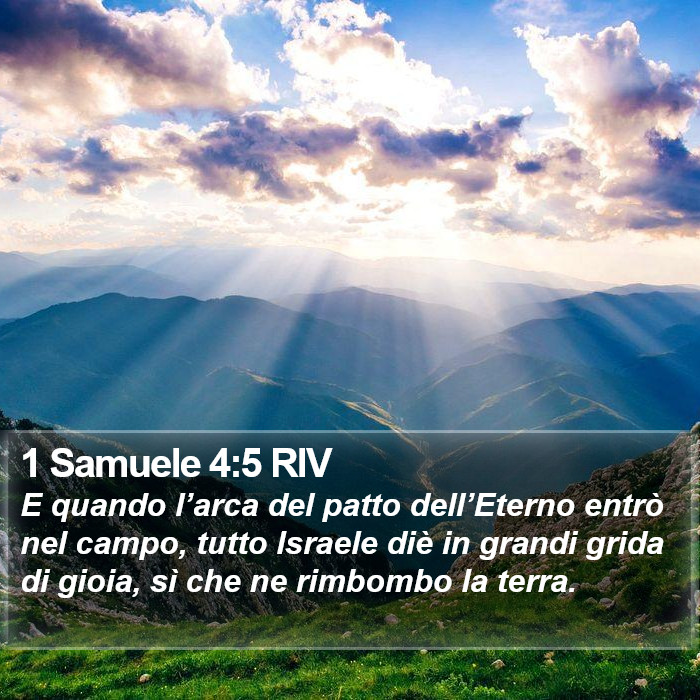 1 Samuele 4:5 RIV Bible Study