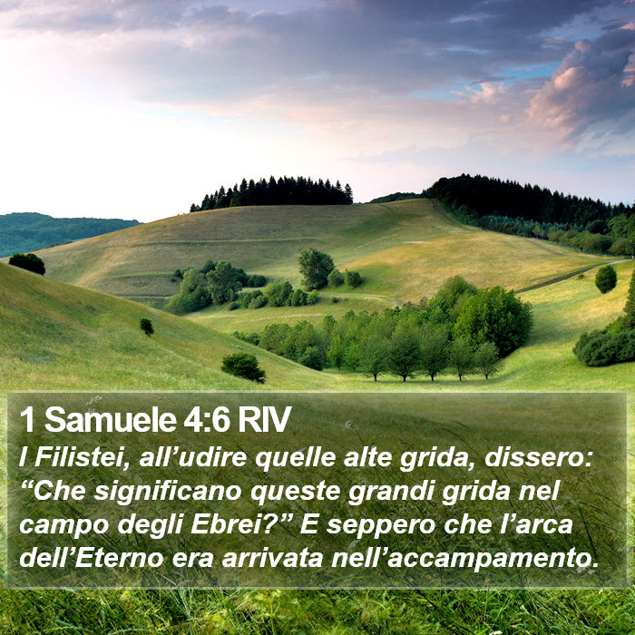 1 Samuele 4:6 RIV Bible Study