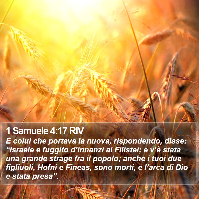 1 Samuele 4:17 RIV Bible Study