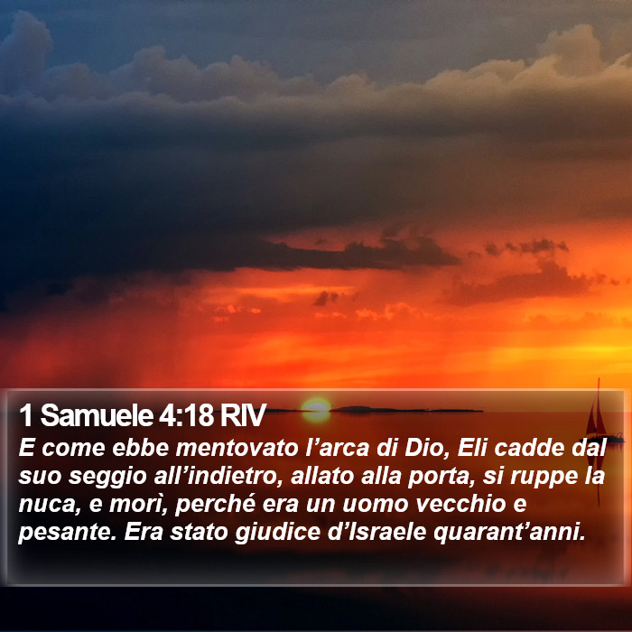 1 Samuele 4:18 RIV Bible Study