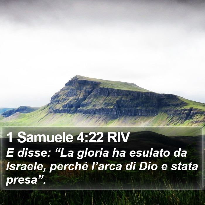 1 Samuele 4:22 RIV Bible Study