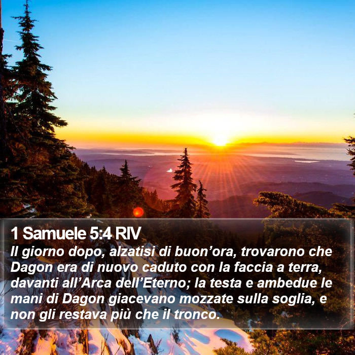 1 Samuele 5:4 RIV Bible Study