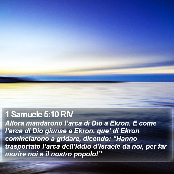 1 Samuele 5:10 RIV Bible Study