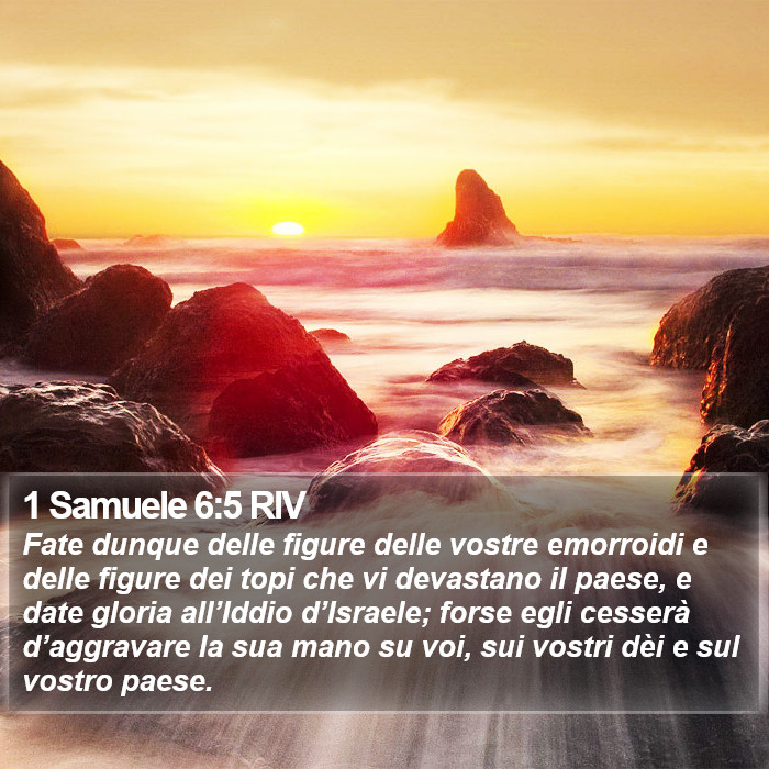 1 Samuele 6:5 RIV Bible Study