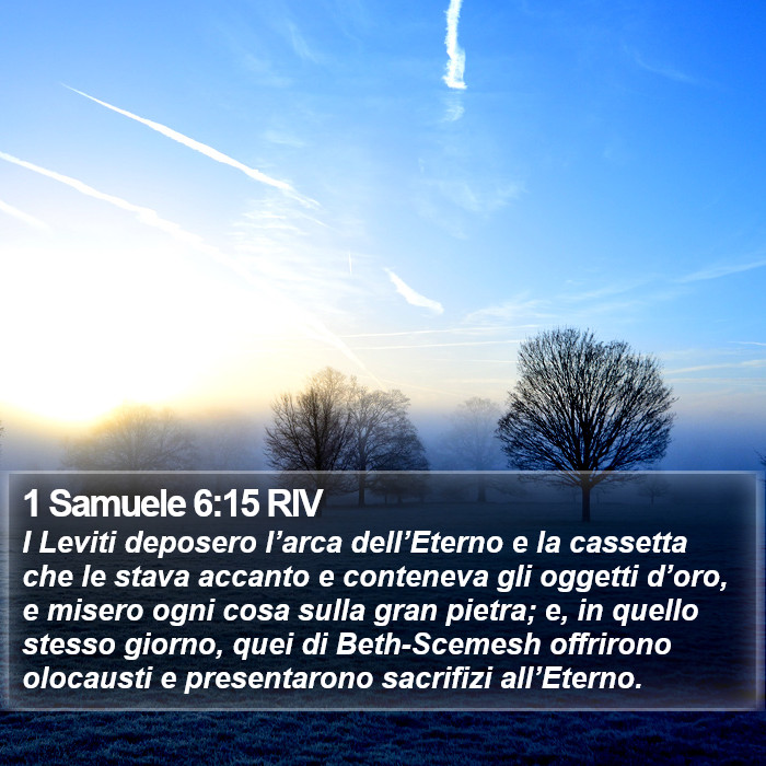 1 Samuele 6:15 RIV Bible Study