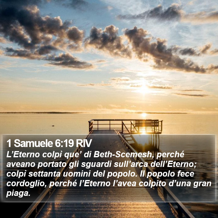 1 Samuele 6:19 RIV Bible Study