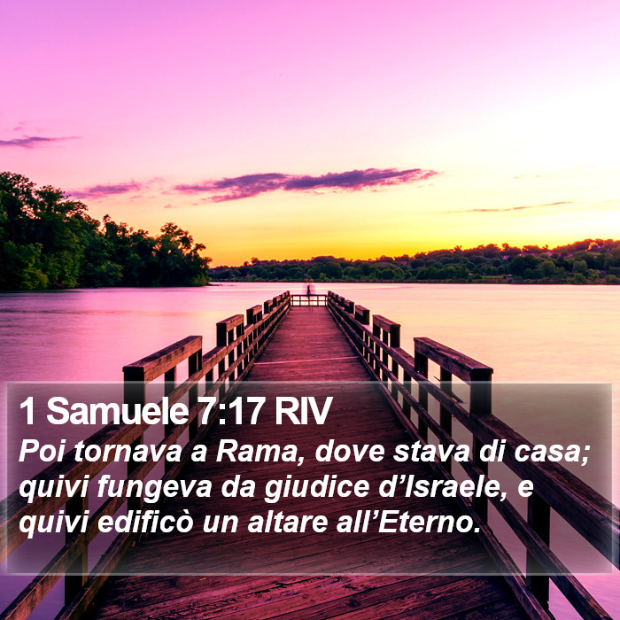 1 Samuele 7:17 RIV Bible Study