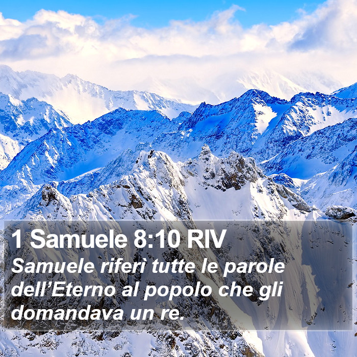 1 Samuele 8:10 RIV Bible Study