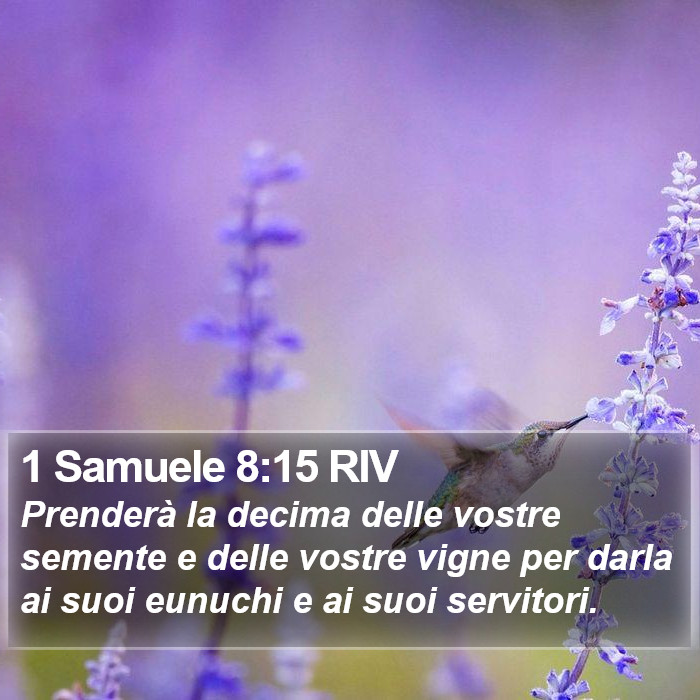 1 Samuele 8:15 RIV Bible Study