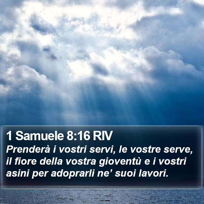 1 Samuele 8:16 RIV Bible Study