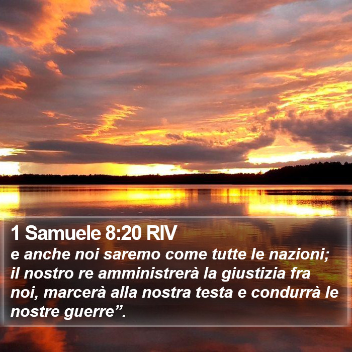 1 Samuele 8:20 RIV Bible Study