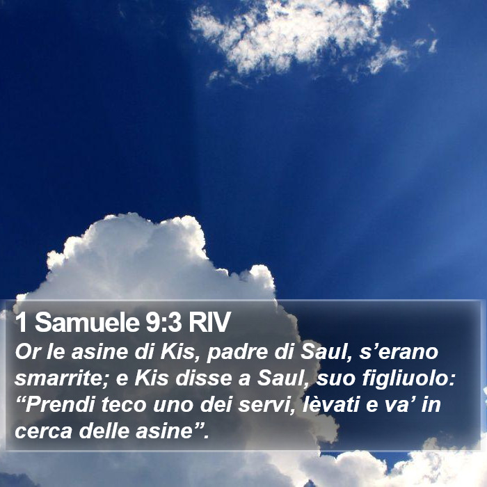 1 Samuele 9:3 RIV Bible Study