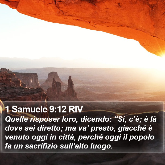 1 Samuele 9:12 RIV Bible Study