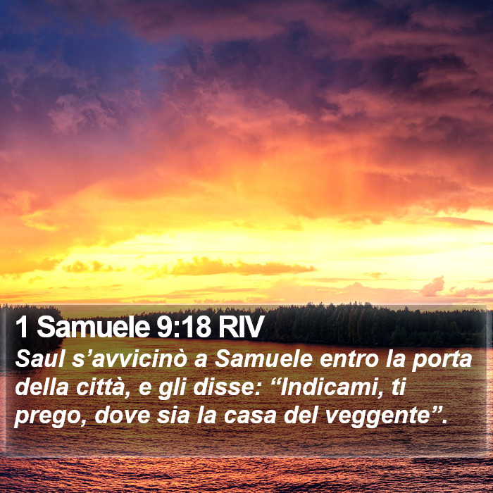 1 Samuele 9:18 RIV Bible Study